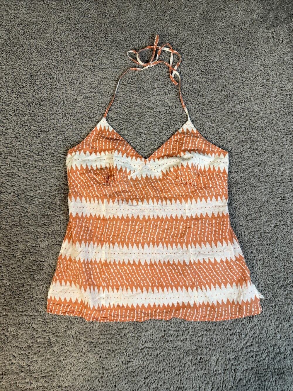 American Eagle Outfitters Tank Womens 6 Orange Camisole V-Neck Elastic Waist